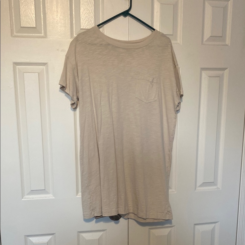 Casual Beige T-Shirt Dress